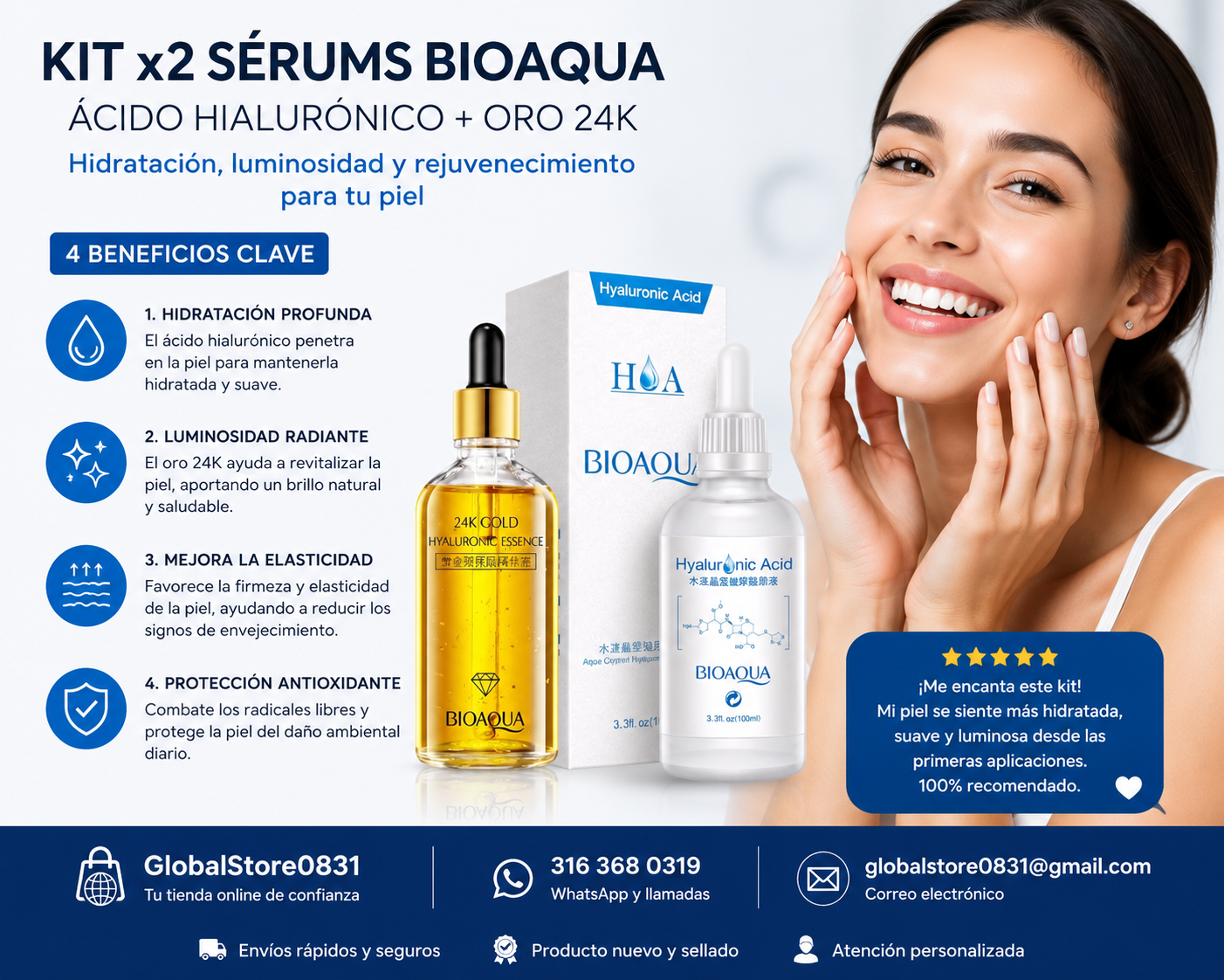 KIT X 2 SERUM BIOAQUA BQY00217-BQY03966